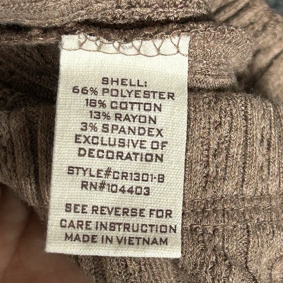 NWT* Blu Pepper Anthropologie Jogger Sweater Pants Womens Small Beige Soft Comfy - Picture 9 of 9